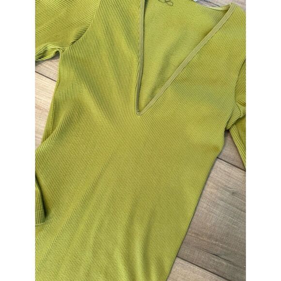 URBAN OUTFITTERS BDG Junior ribbed bodycon Mini DRESS M Medium Green Holiday - Picture 3 of 3